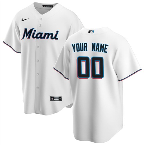 Men's Miami Marlins Customized Stitched MLB Jersey